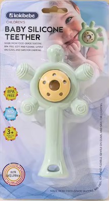 Kokibebe Food-Grade Silicone Teether for Babies | Safe Teething Relief 8