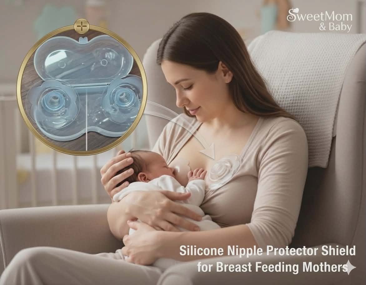 Silicone Nipple Protector Breastfeeding Shields Anti-overflow Milk Cover Soft Comfortable 2pcs