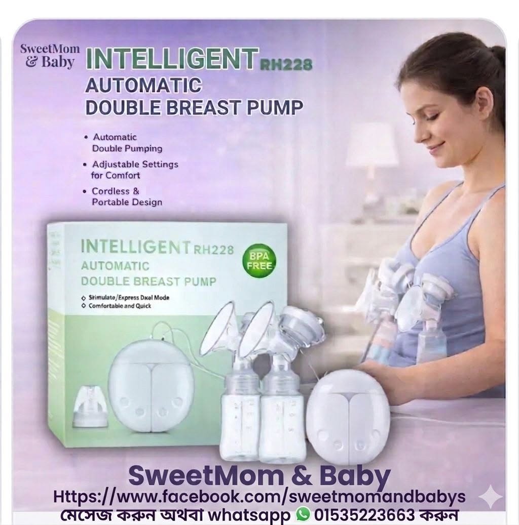 Intelligent RH228 Automatic Double Electric for Breast Pump Hand-Free Bottle Milk Extractor Double Suction Baby Feeder Moms'