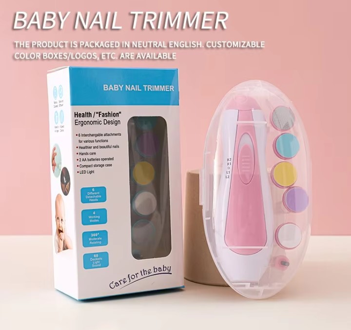 6-in-1 Baby Electric Nail Trimmer Kit - Safe & Painless Nail Clipper for Infants and Adults 2
