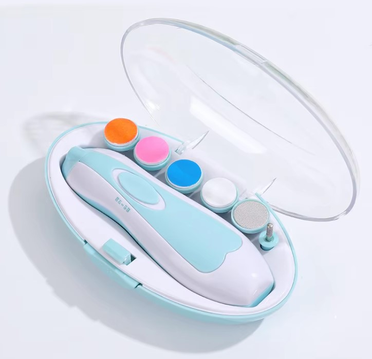 6-in-1 Baby Electric Nail Trimmer Kit - Safe & Painless Nail Clipper for Infants and Adults 6