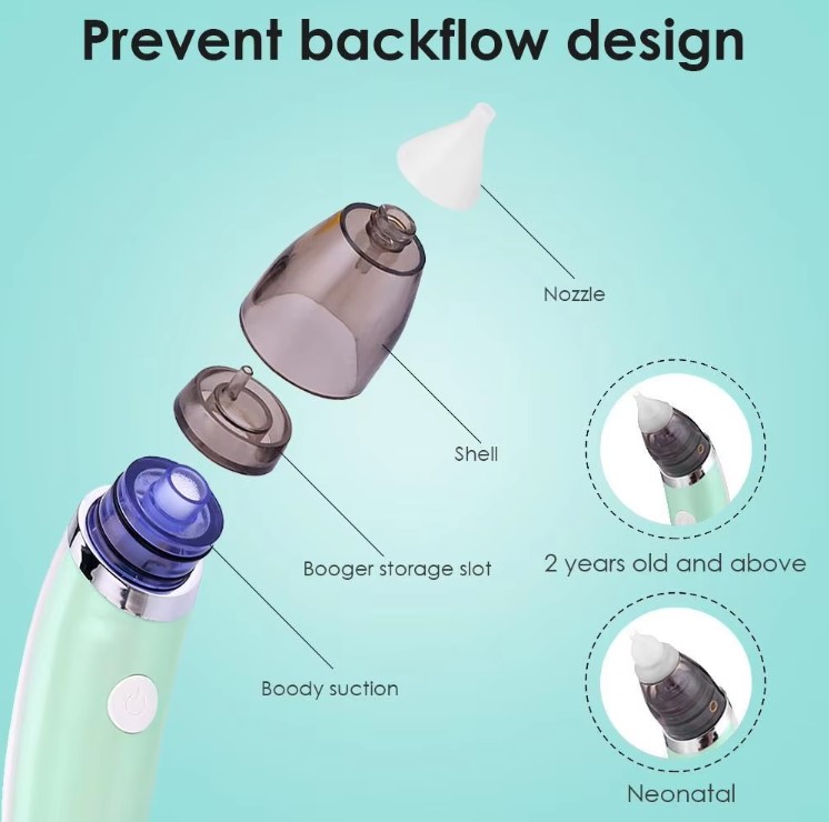 Electric Baby Nasal Aspirator - Quick & Gentle Nose Cleaner 5