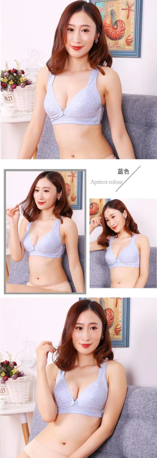 Wire-Free Front Buckle Maternity & Nursing Bra for Pregnancy and Breastfeeding 7