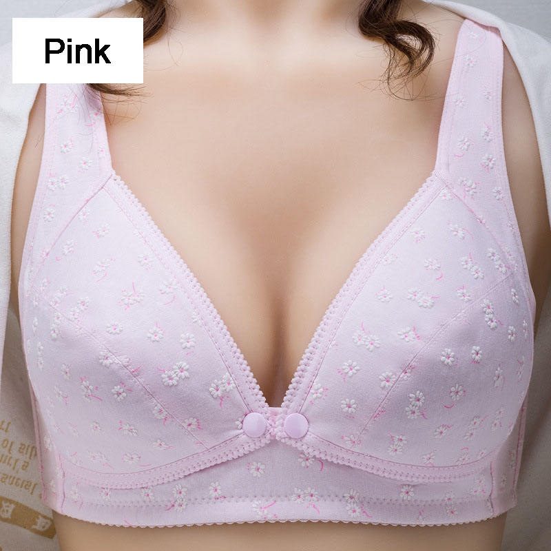 Wire-Free Front Buckle Maternity & Nursing Bra for Pregnancy and Breastfeeding 2