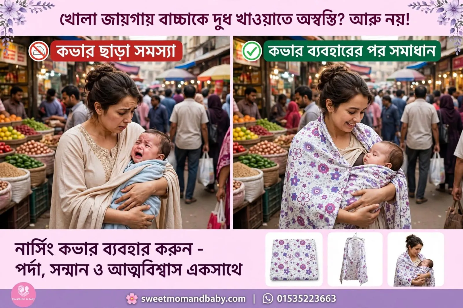 Nursing Cover - কভার ছাড়া সমস্যা, কভার ব্যবহারে সমাধান | 100% Privacy 2